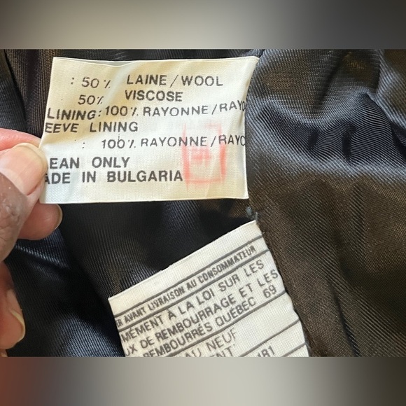 Vintage Wool Herringbone Donegal Tweed Belted Men's  Top Coat 44 Dark Academia - Picture 11 of 14